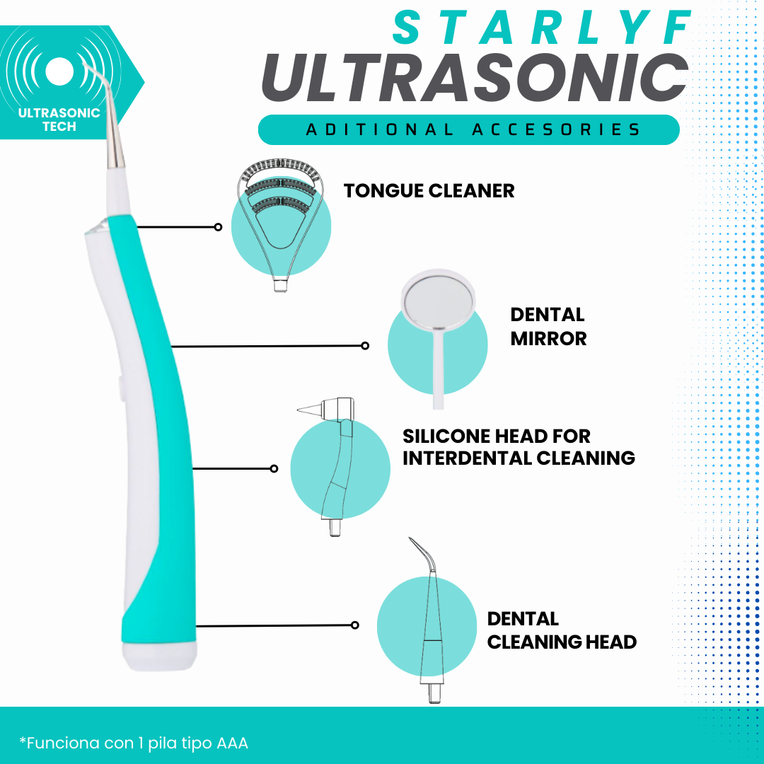 Limpiador Dental con Vibración de Alta Frecuencia para Limpieza Profunda y Efectiva